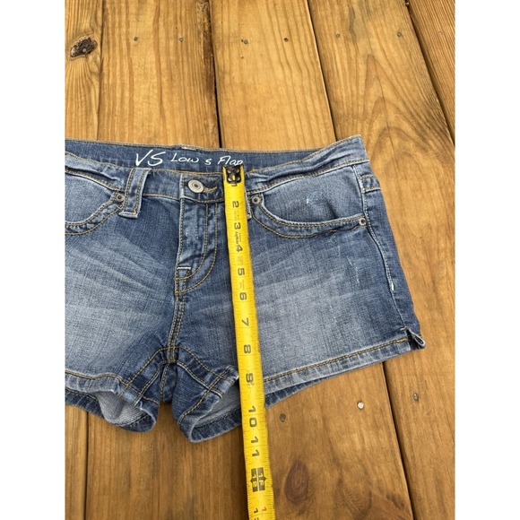 Vintage Y2K London Jeans Denim Low Rise Micro Mini Shorts Size  4 - Picture 6 of 7